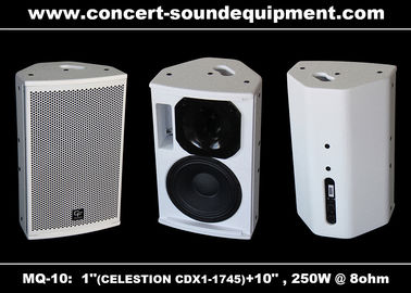 Pro Sound DJ Equipment / 1"+10" Full Range 250W White Plywood Speaker For Installation